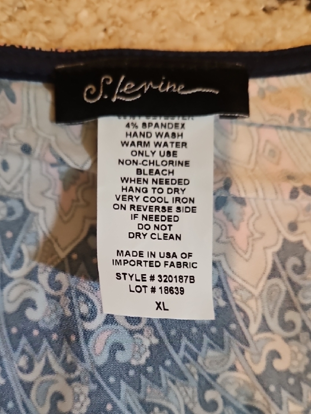 Women's Blue Paisley V-Neck Bell-Sleeve Tunic - Picture 2 of 4